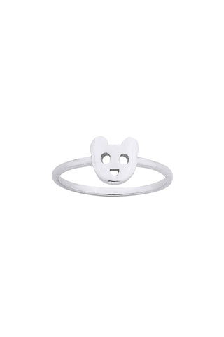 Mini Bear Ring Silver