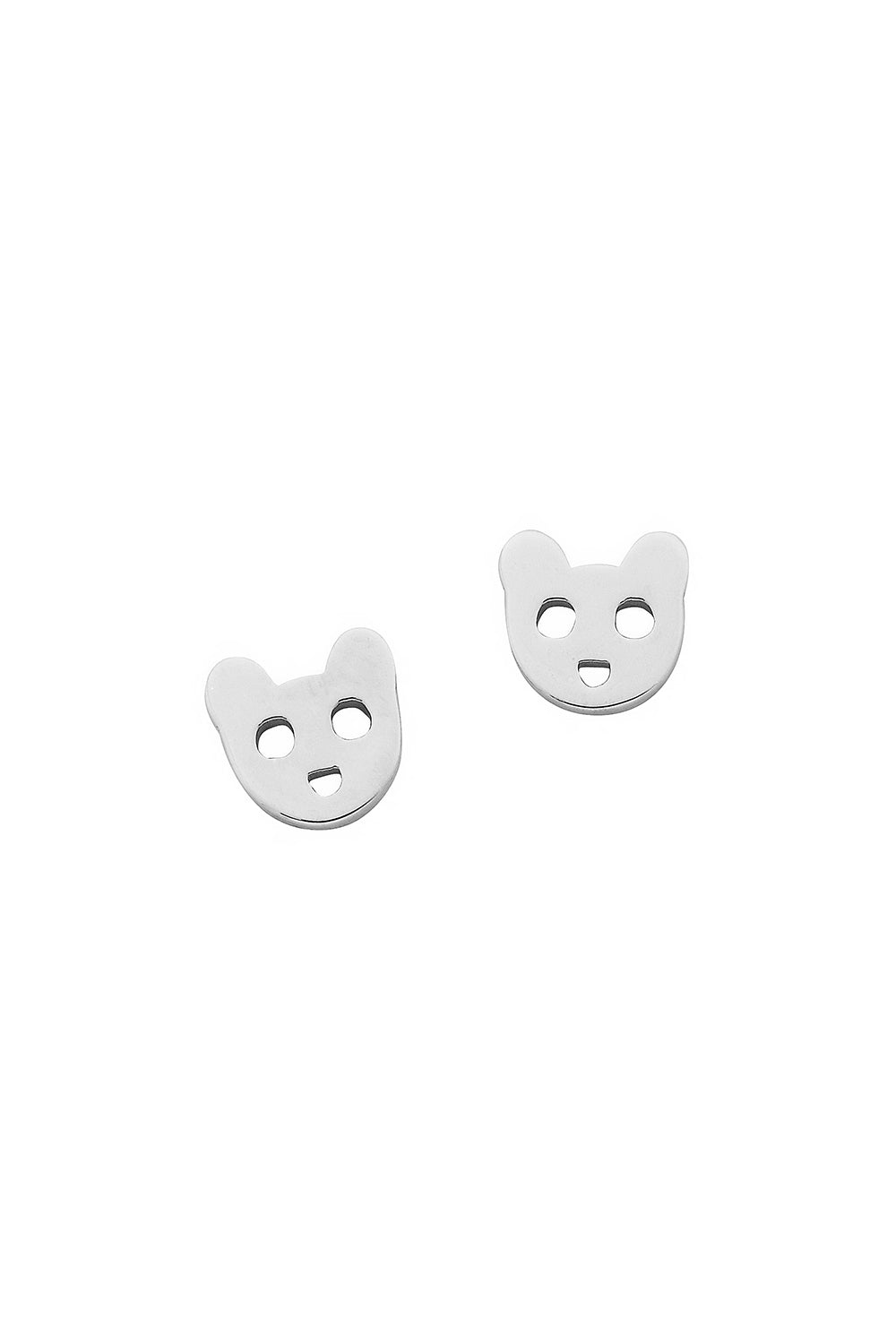 Mini Bear Studs Silver