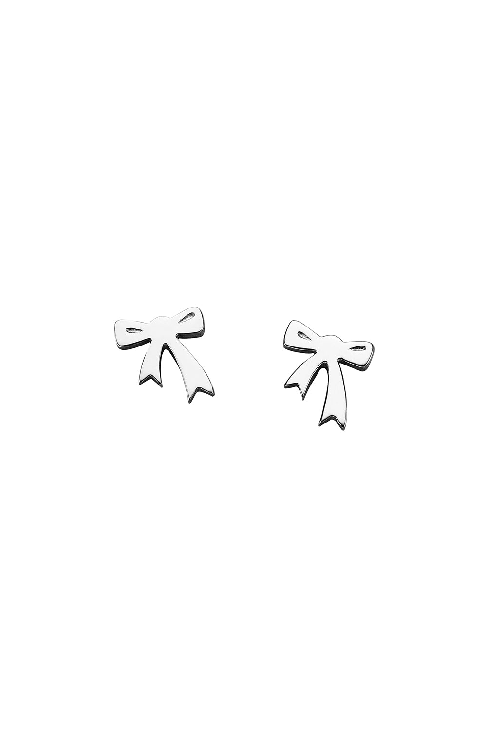 Mini Bow Studs Silver