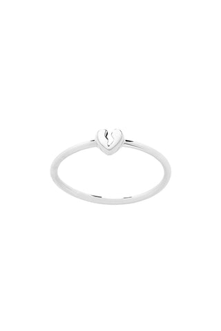 Broken Heart Ring Silver