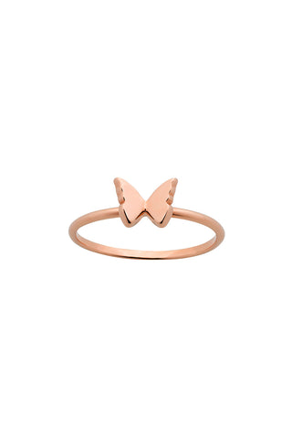 Mini Butterfly Ring Rose Gold