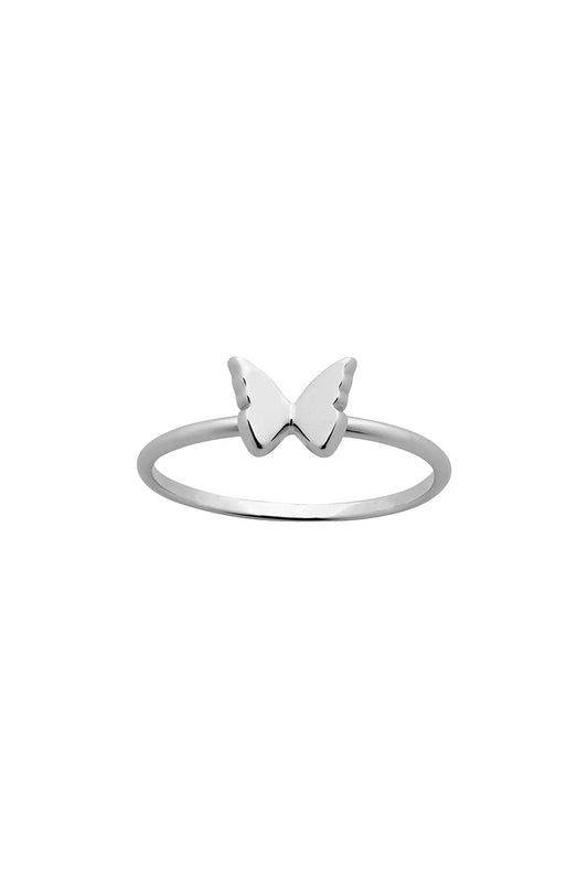 Mini Butterfly Ring Silver