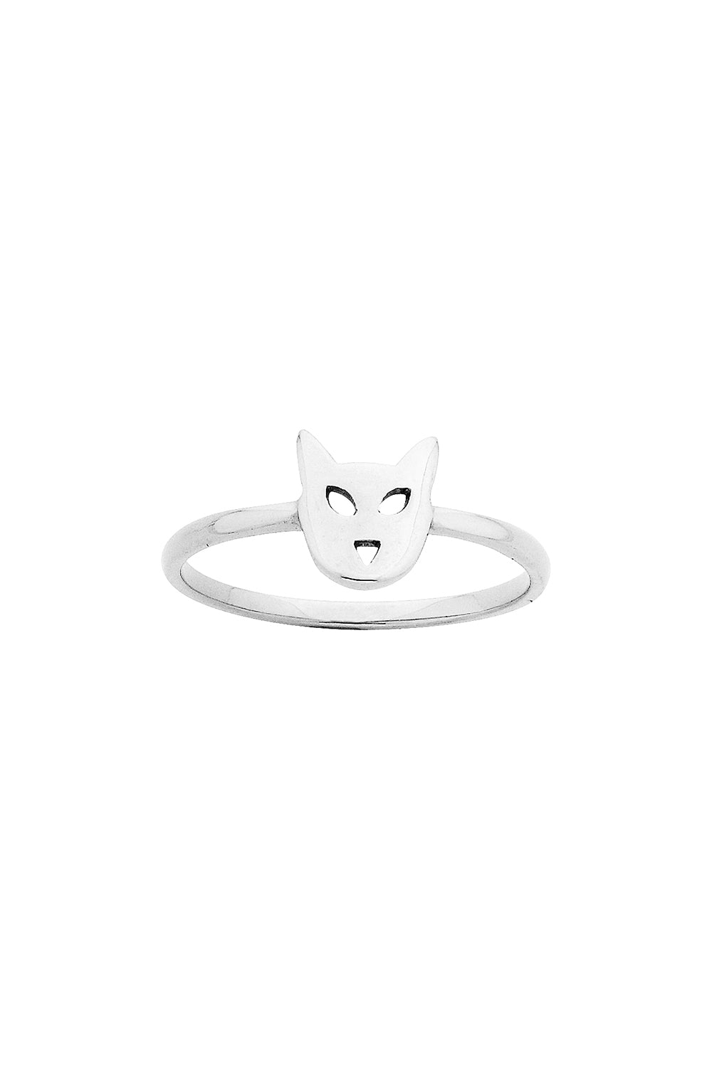 Mini Cat Ring Silver