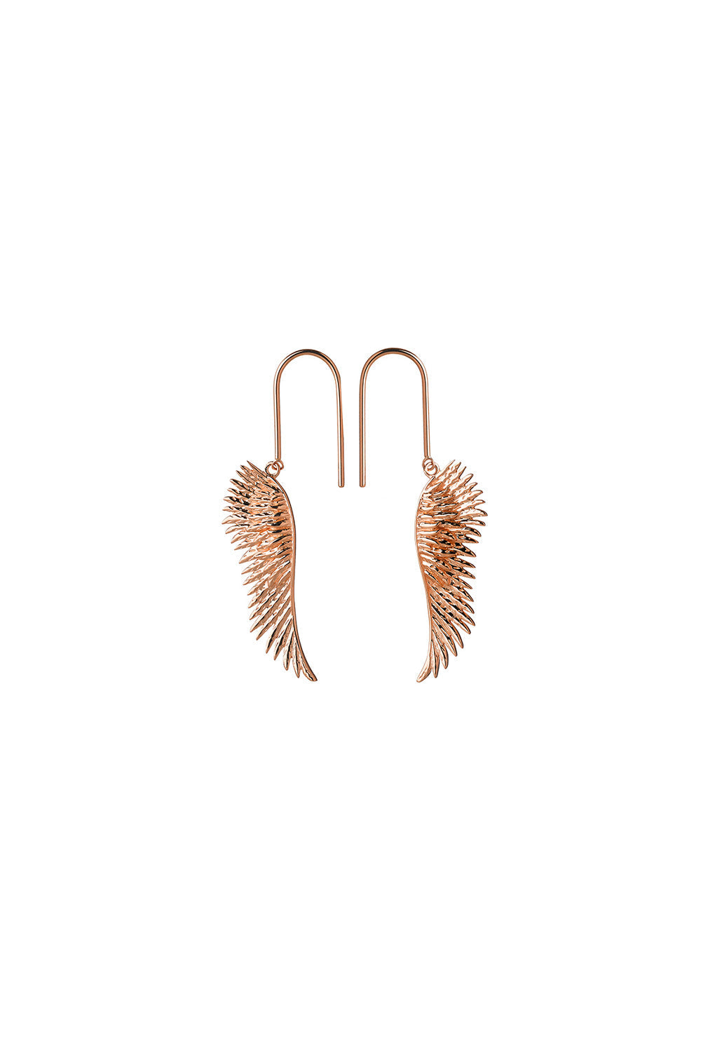 Mini Cupid's Wings Earrings Rose Gold