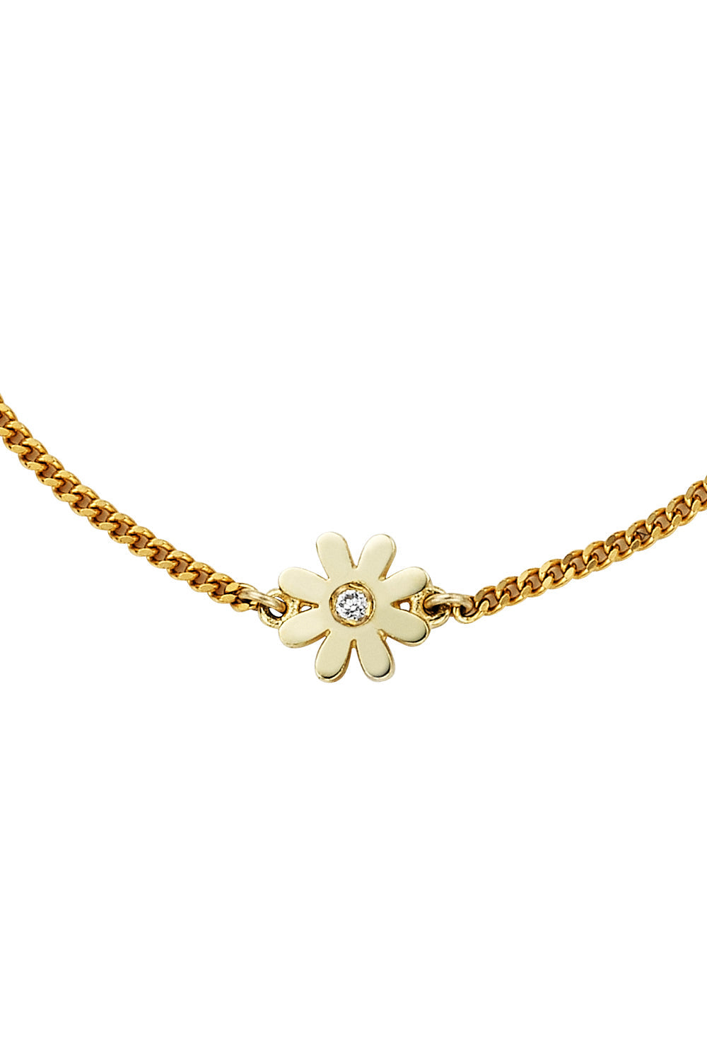 Mini Daisy Necklace Gold