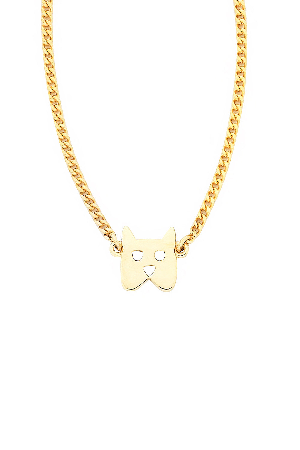 Mini Dog Necklace Gold