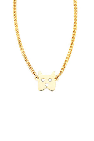 Mini Dog Necklace Gold