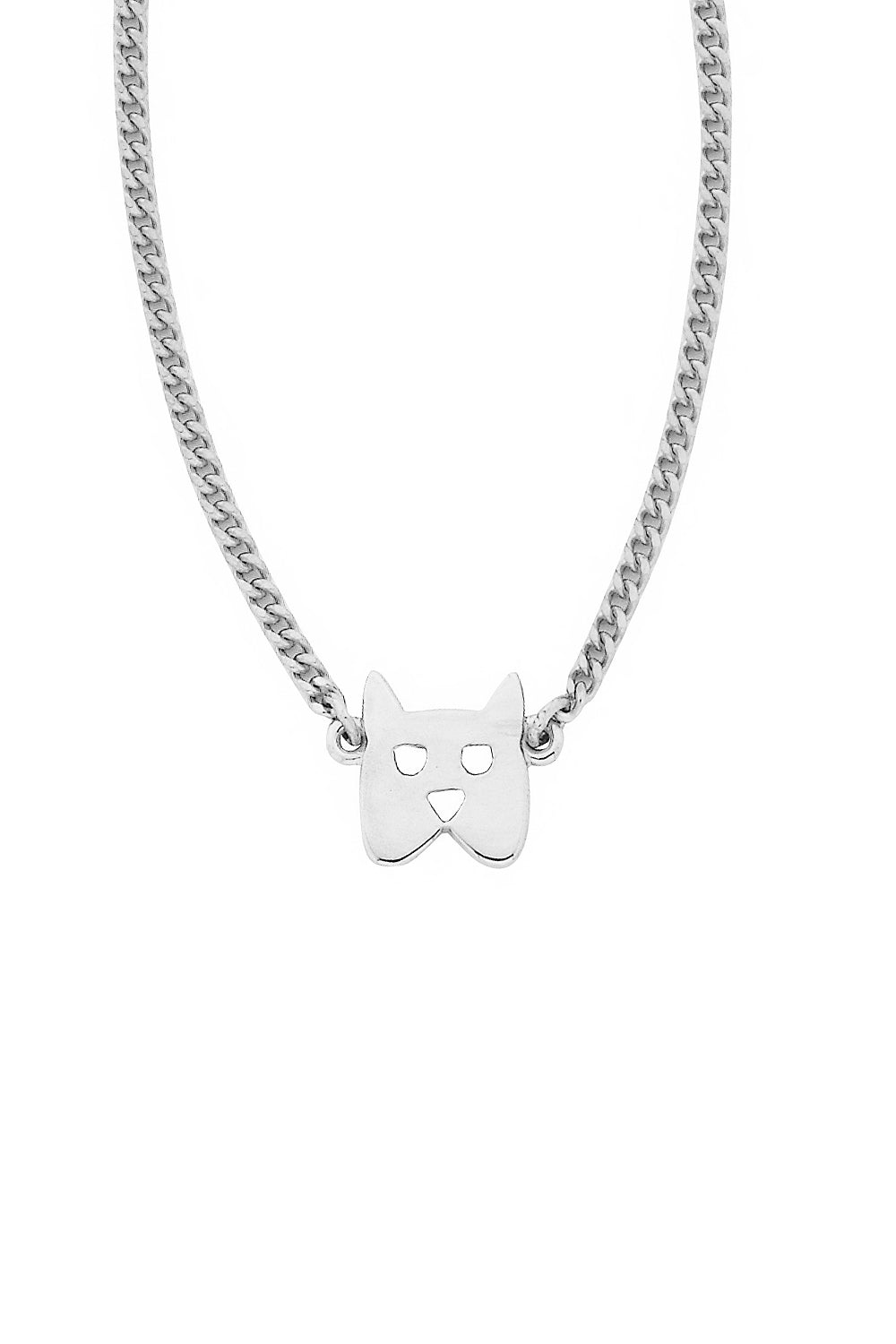 Mini Dog Necklace Silver