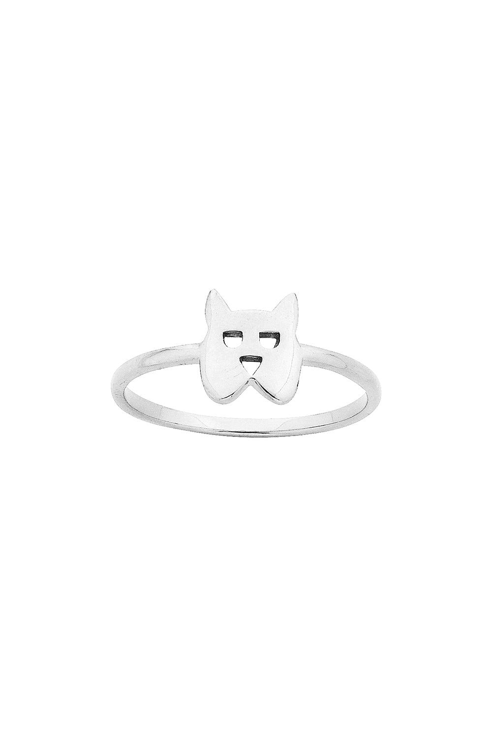 Mini Dog Ring Silver