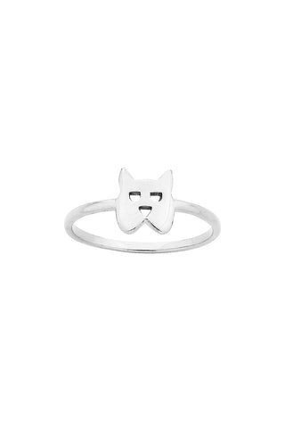 Mini Dog Ring Silver