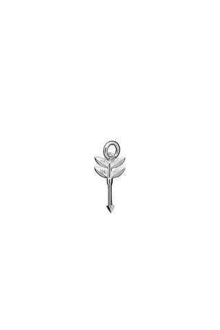 Mini Feather Arrow Charm Silver