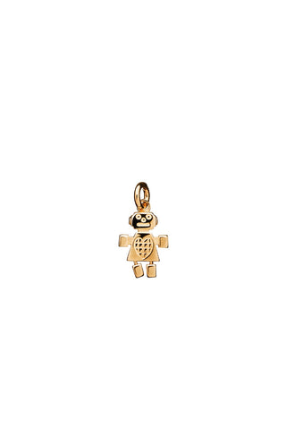 Mini Girl Robot Charm Gold