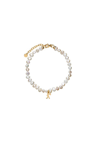 Mini Girl with Pearls Bracelet Gold