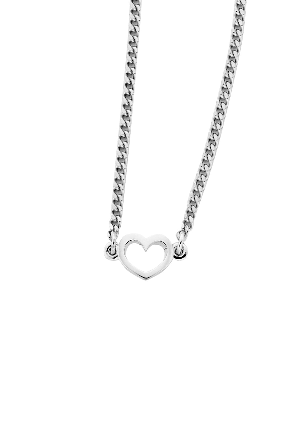 Mini Heart Necklace Silver