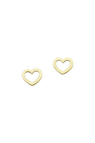 Mini Heart Studs Gold