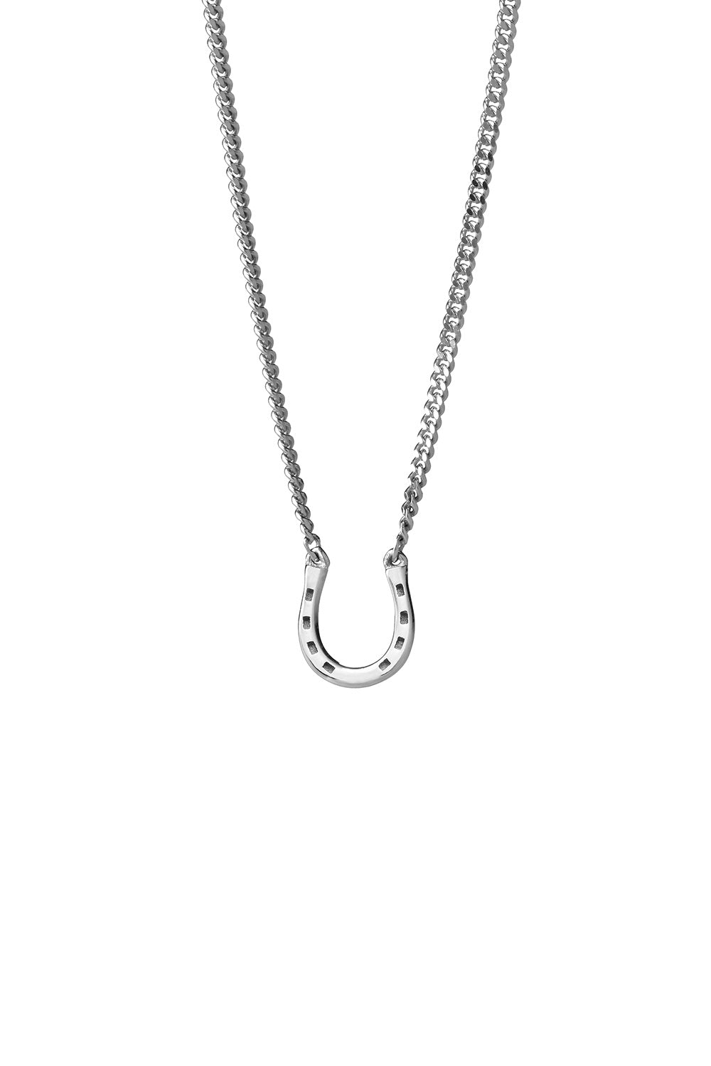 Mini Horseshoe Necklace Silver