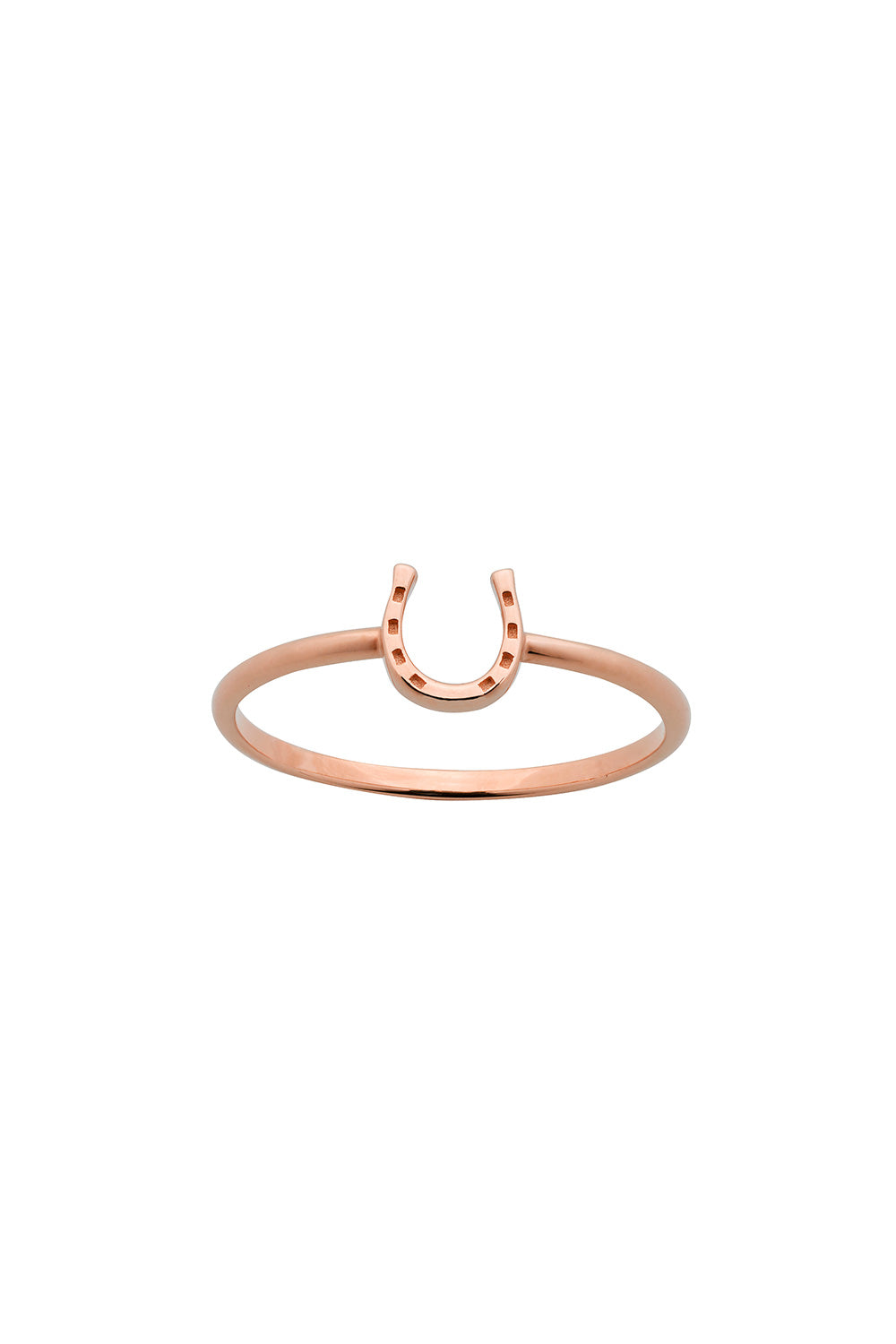 Mini Horseshoe Ring Rose Gold