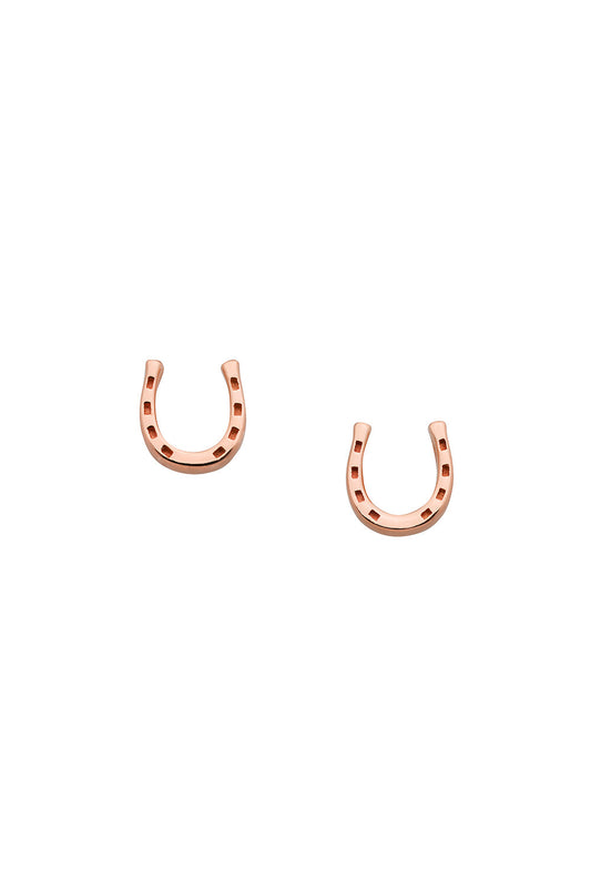 Mini Horseshoe Studs Rose Gold