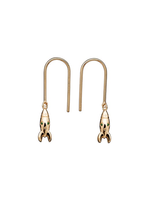 Mini Rocket Earrings Gold