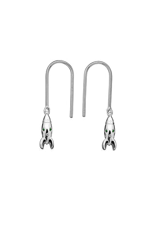 Mini Rocket Earrings Silver