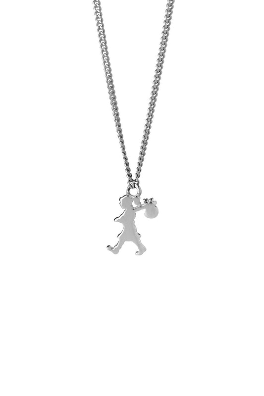 Mini Runaway Girl Necklace Silver