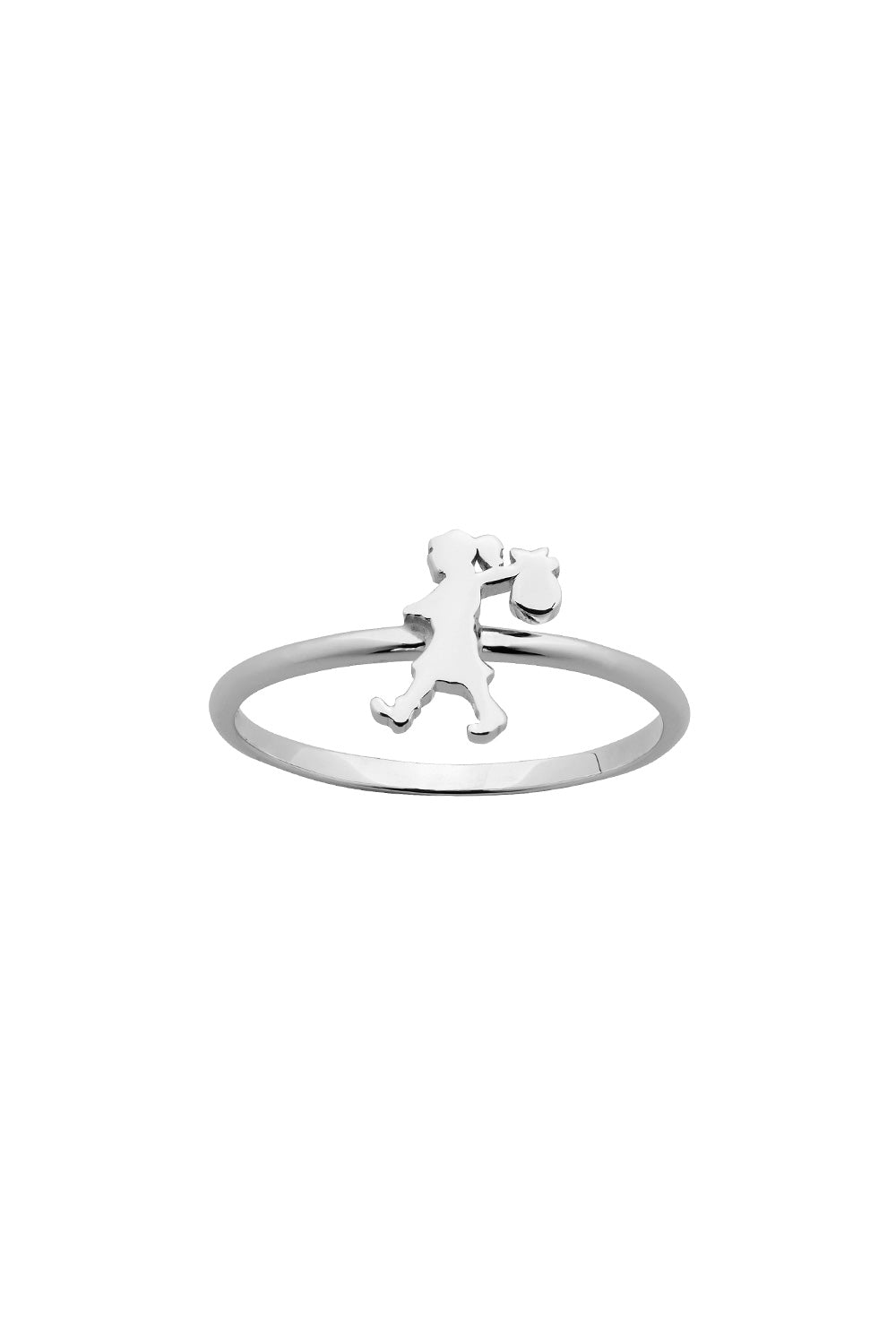 Mini Runaway Girl Ring Silver