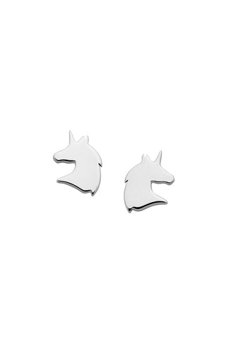 Mini Unicorn Studs Silver