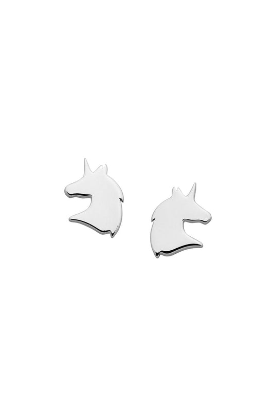 Mini Unicorn Studs Silver