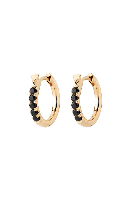 Miniaturist Earrings Gold Onyx