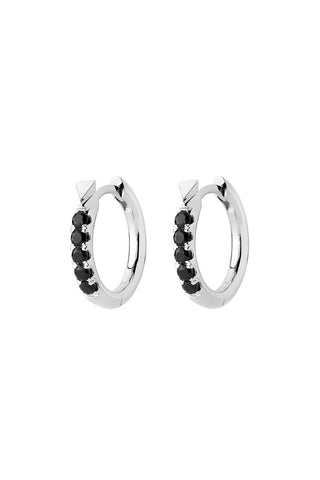 Miniaturist Earrings Silver Onyx