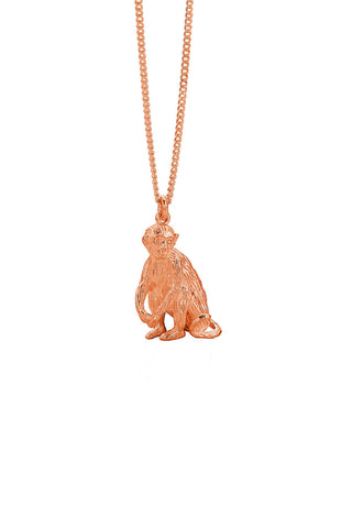 Monkey Necklace Rose Gold