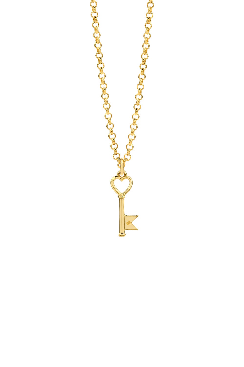 Monogram Key Necklace Gold