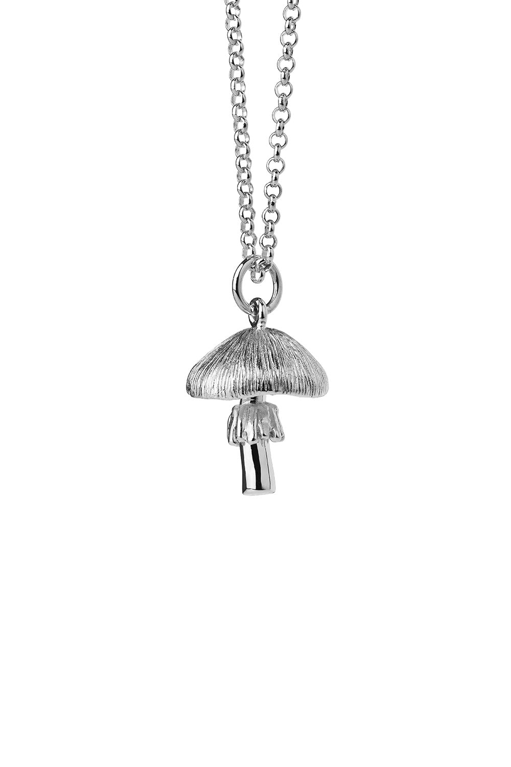 Mushroom Necklace Silver