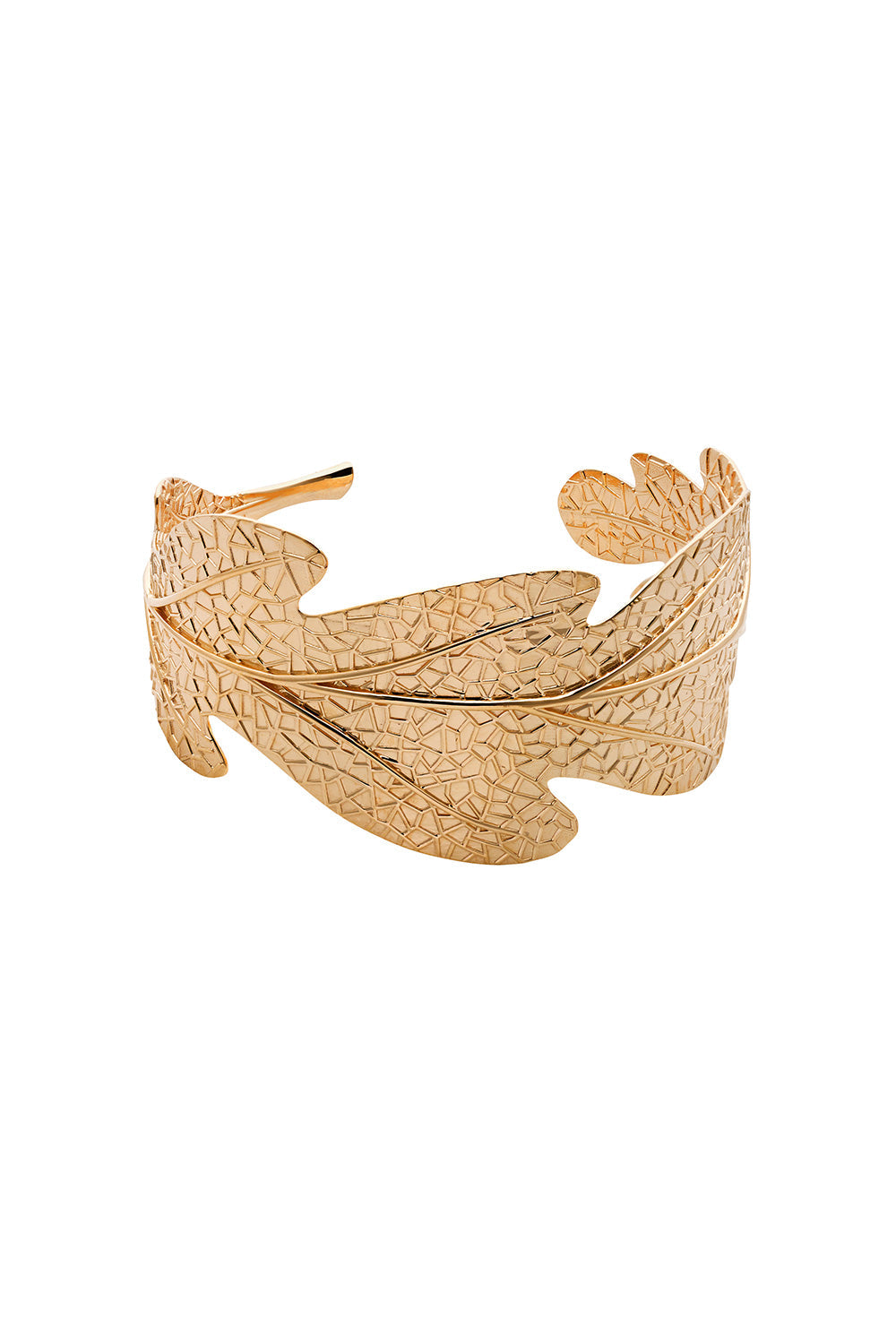 Oak Leaf Cuff Gold