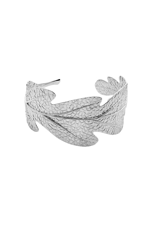 Oak Leaf Cuff Silver