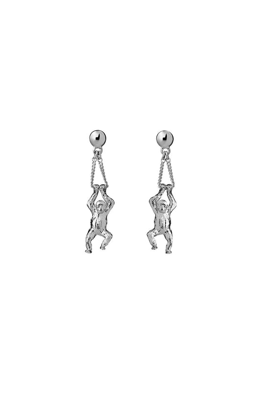 Orangutan Earrings Silver