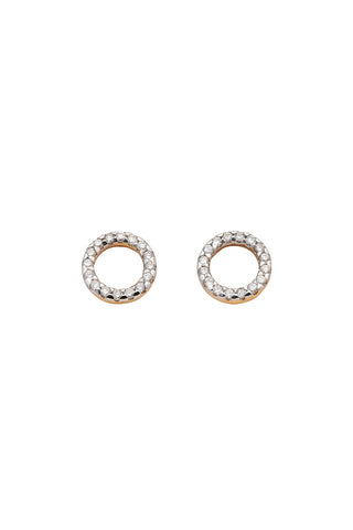 Orbit Diamond Earrings, 9ct Gold, .21ct Diamond