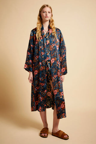 Papinelle x Karen Walker '60s Floral Robe Chocolate