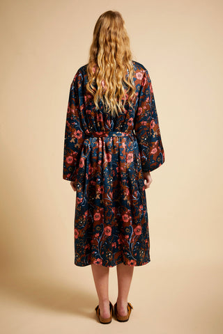 Papinelle x Karen Walker '60s Floral Robe Chocolate