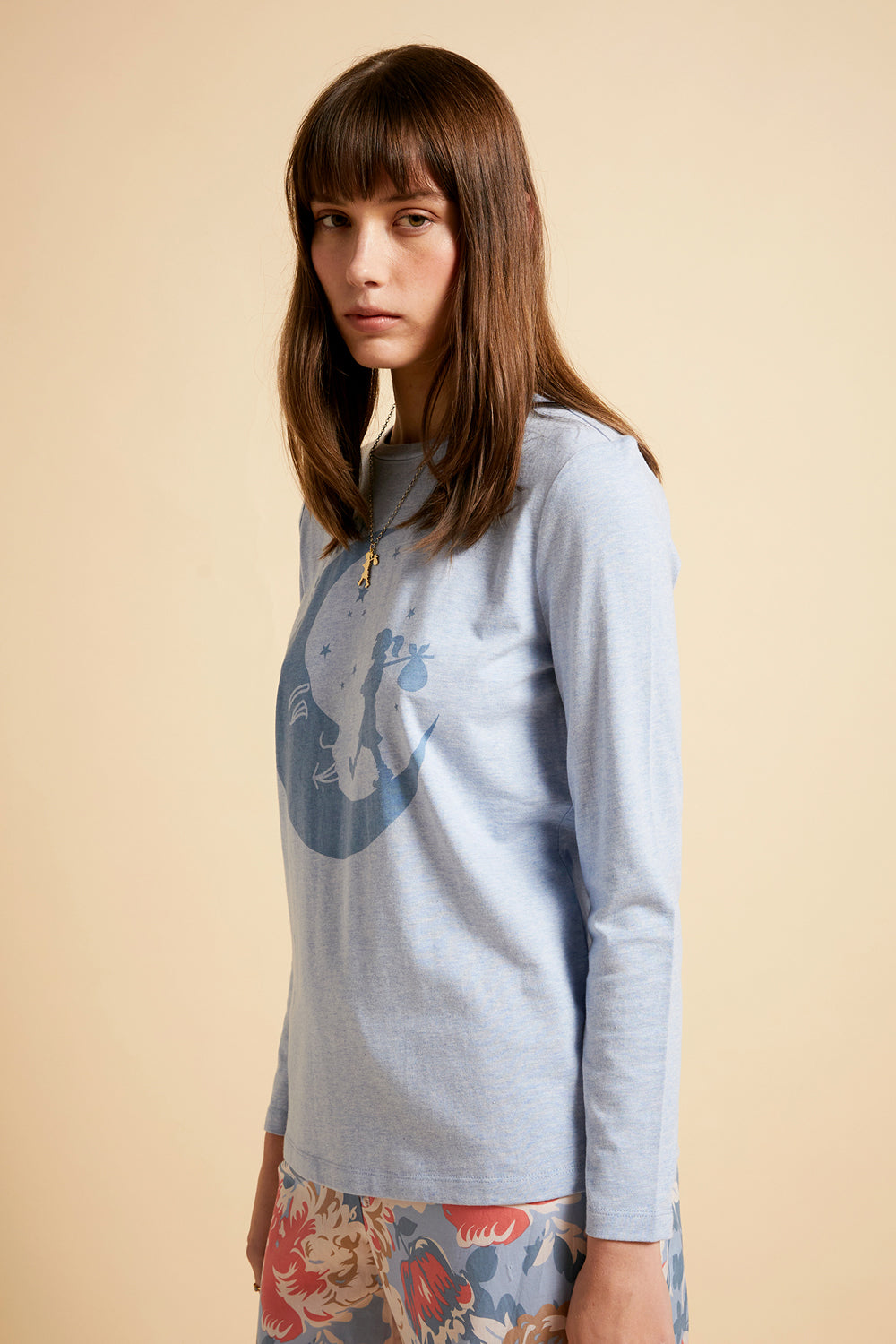 Dreamers Unite Long Sleeve Tee Cerulean Blue