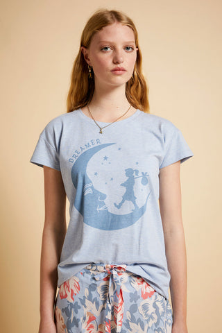 Dreamers Unite Short Sleeve Tee Cerulean Blue