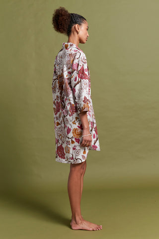 Papinelle x  Edwardian Floral Nightshirt Macadamia