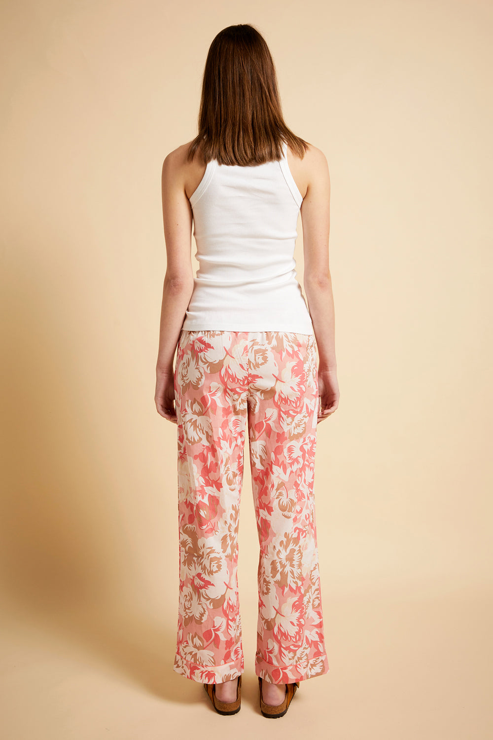 Papinelle x Karen Walker Ornamental Floral Full Length Pant Shell Pink