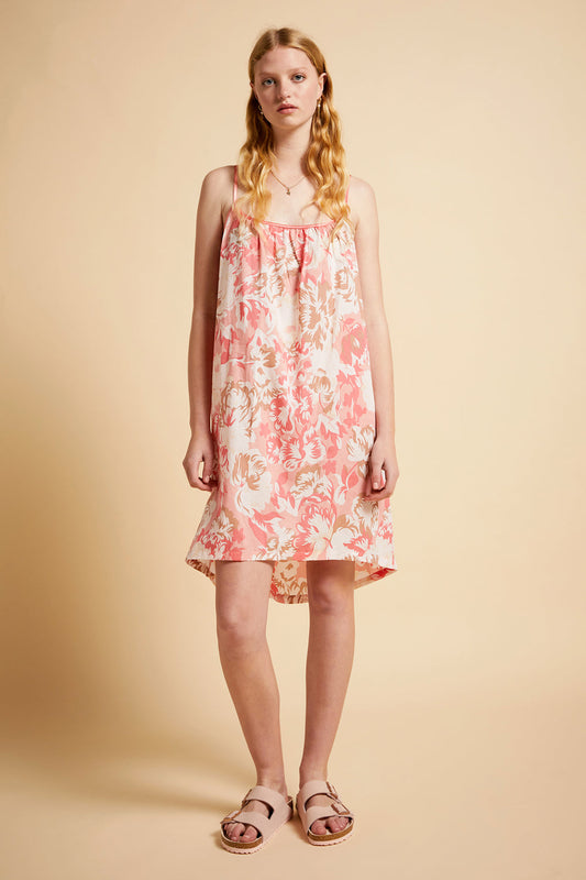 Papinelle x Karen Walker Ornamental Floral Strappy Nightie Shell Pink