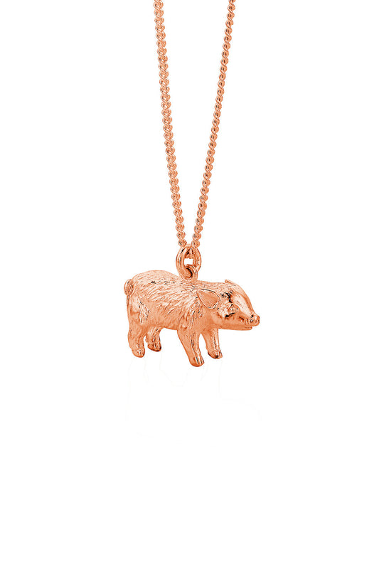 Pig Necklace Rose Gold