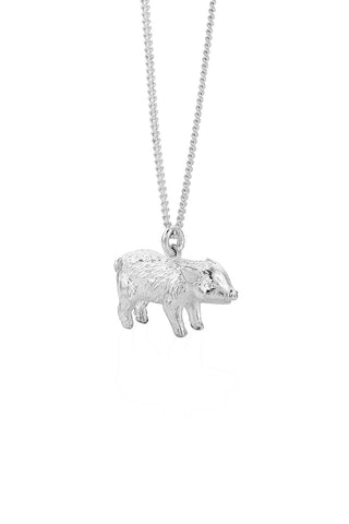 Pig Necklace Silver