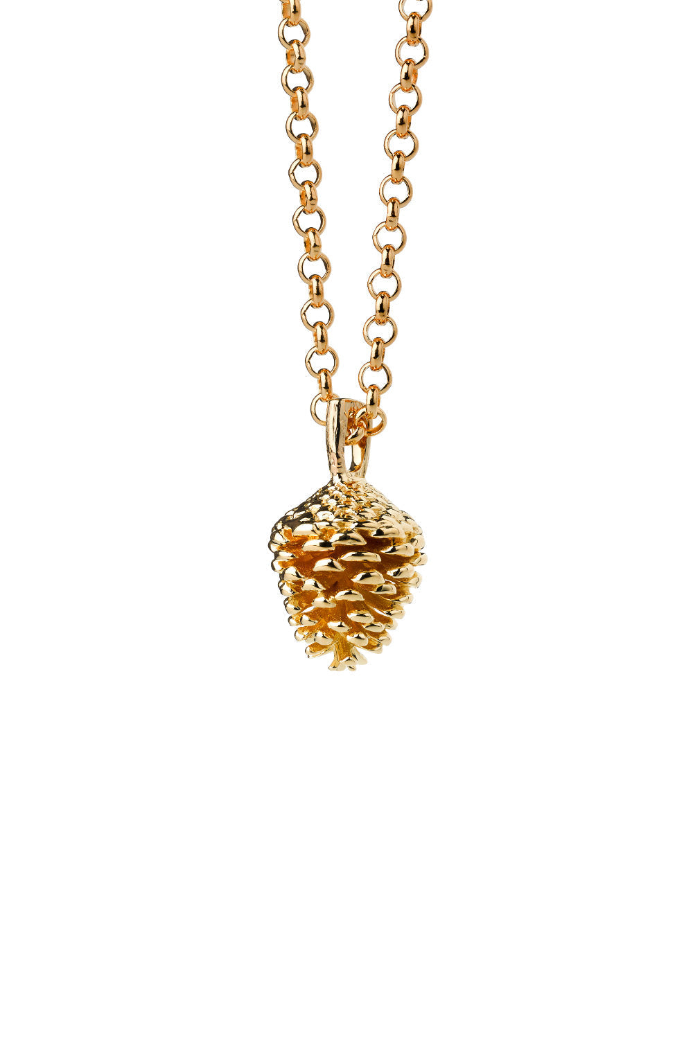 Pinecone Necklace Gold