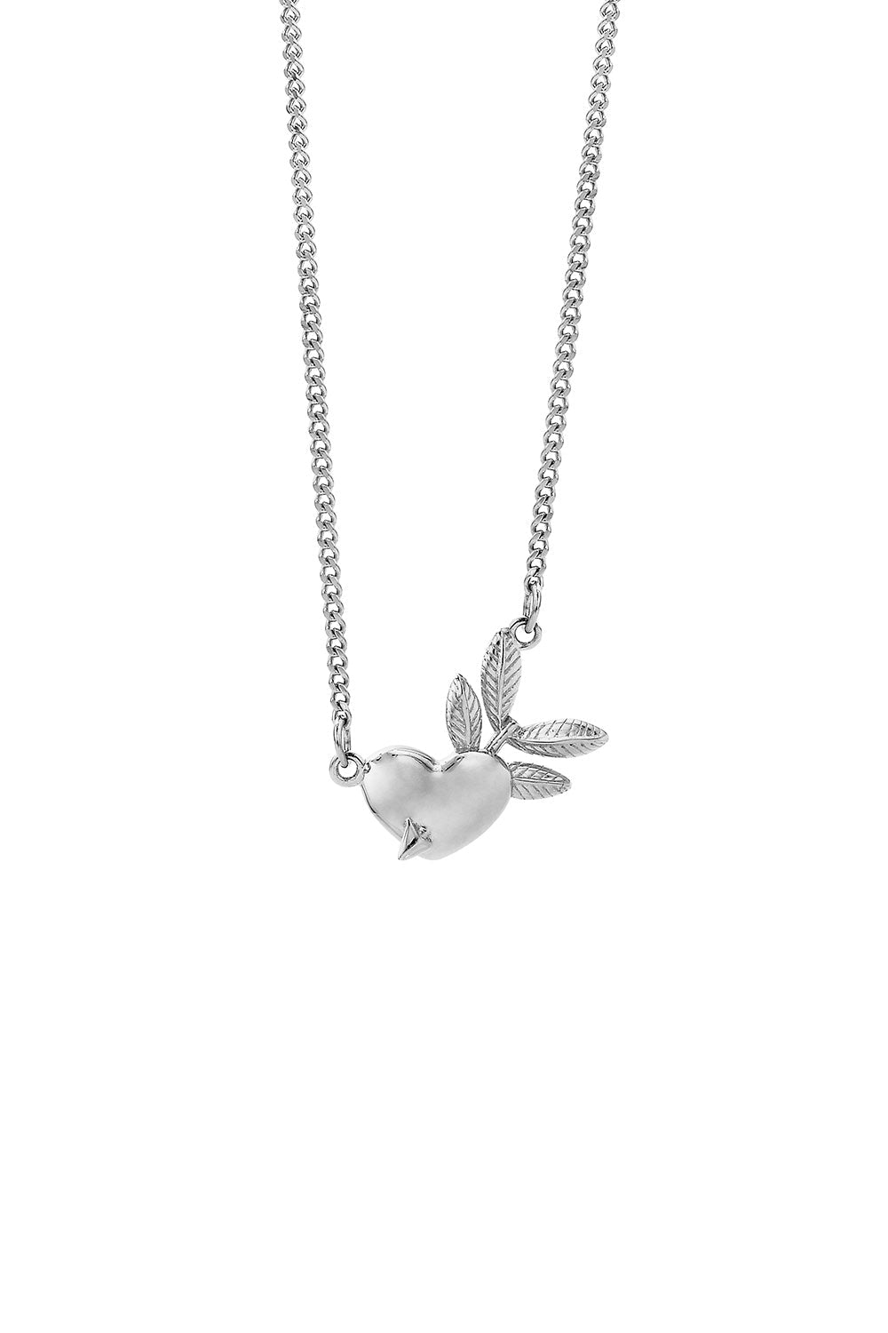 Pixie Heart Necklace Silver