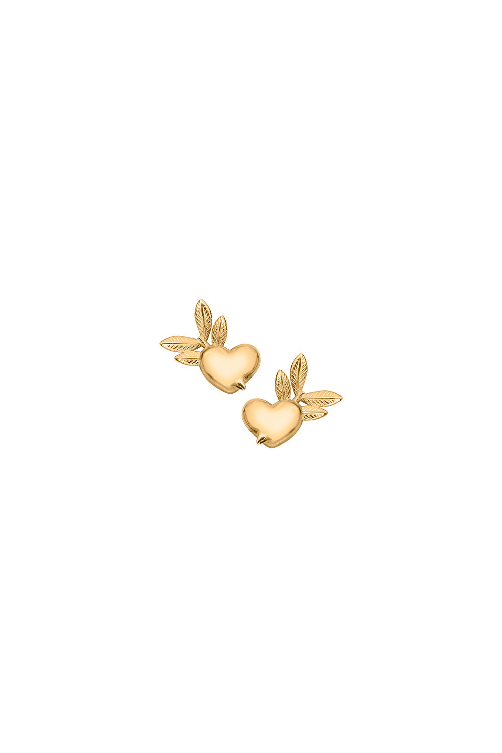 Pixie Heart Studs Gold