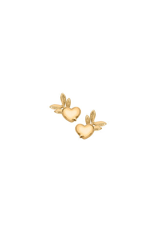 Pixie Heart Studs Gold